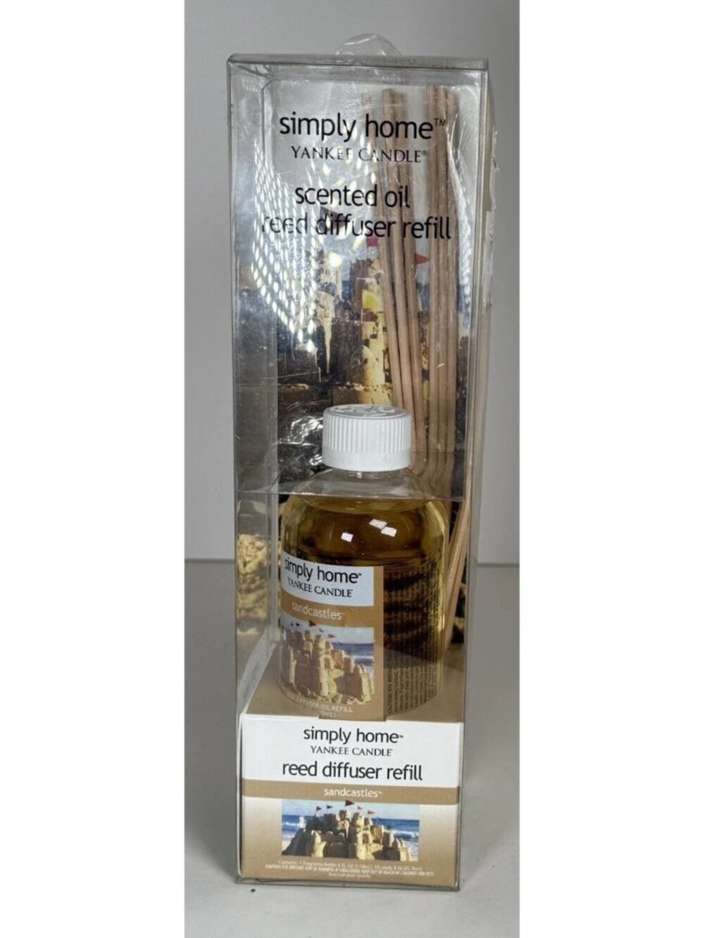 Simple Home Yankee Candle Scented Oil Reed Diffuser Refill Sandcastle HTF New